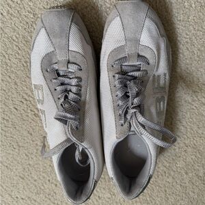 bebe Gray and White Athletic Sneakers